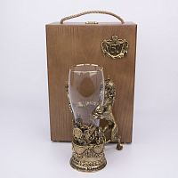 Бокал для пива "Лев" на юбилей "60 лет" БПВ-(Лев)ДФ- спецзаказ 60 лет